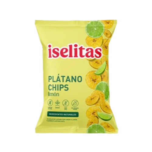 Iselitas Platano Chips Sabor A Limon 85Gr.
