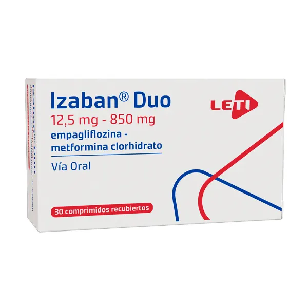 Izaban Duo Metformina+Empagliflozina 12.5Mg/850Mg X 30 Comprimidos Recubiertos Leti