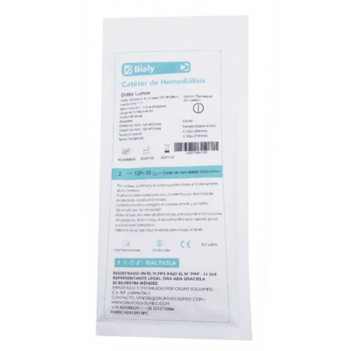 Kit Cateter De Hemodialisis 12 Fr X 20Cm Bialy
