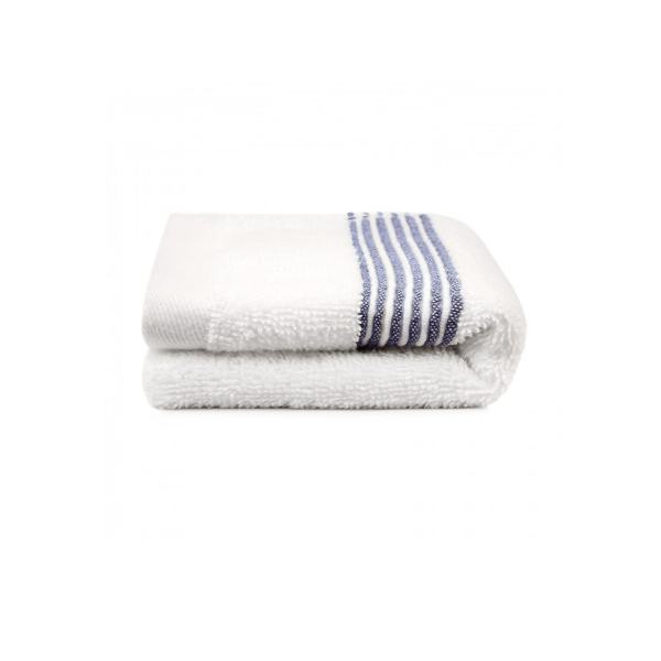 Nautica Home Toalla Facial Blanco Con Azul Marino 30X50Cm