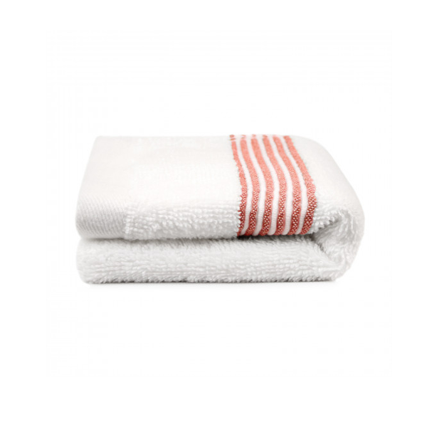 Nautica Home Toalla Facial Blanco Con Rojo 30X50Cm