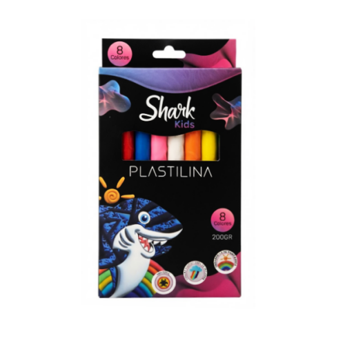 Shark Kids Plastilina X 8 Unidades 200Gr Sk-Plast
