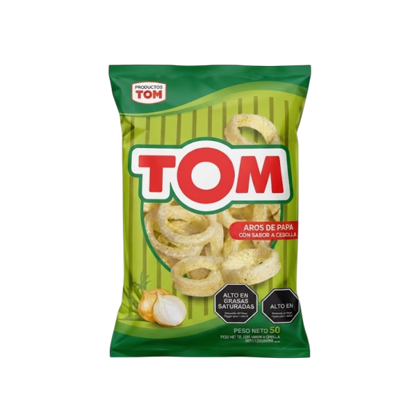 Tom Aros De Papas Sabor Cebolla 50Gr