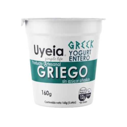 Uyeia Yogurt Griego Natural 160Gr