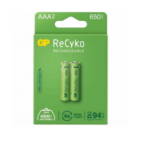 Gp Recyko Pilas Aaa Recargables Set X 2 Unidades 650Mah