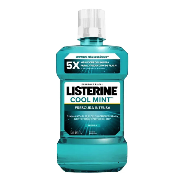 Listerine Enjuague Bucal Cool Mint Frescura Intensa Menta 1L