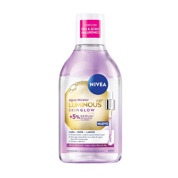 Nivea Agua Micelar Luminous 630 Skin Glow 400Ml